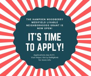 Applications are open for the Hampden Woodberry Medfield Livability Grant